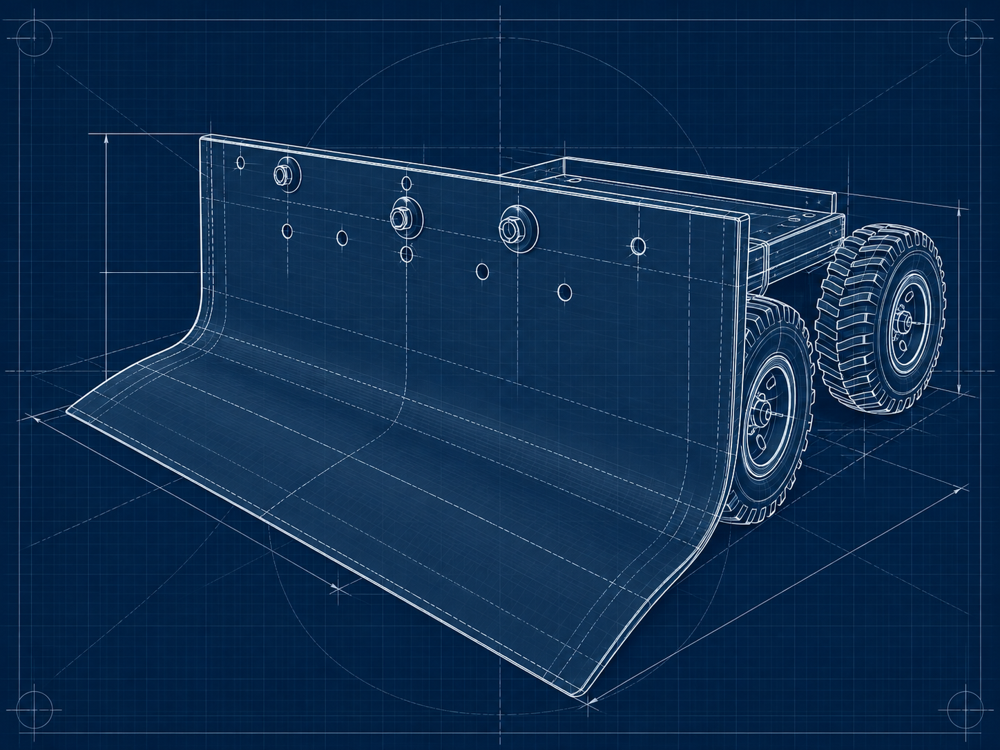 Pallas ROBIX competition robot — blueprint view